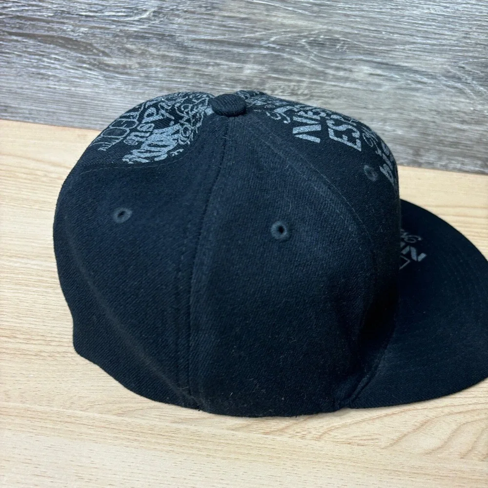 North Dakota State‎ University Hat Cap Fitted Black One Size Flex Graffiti Y2K
